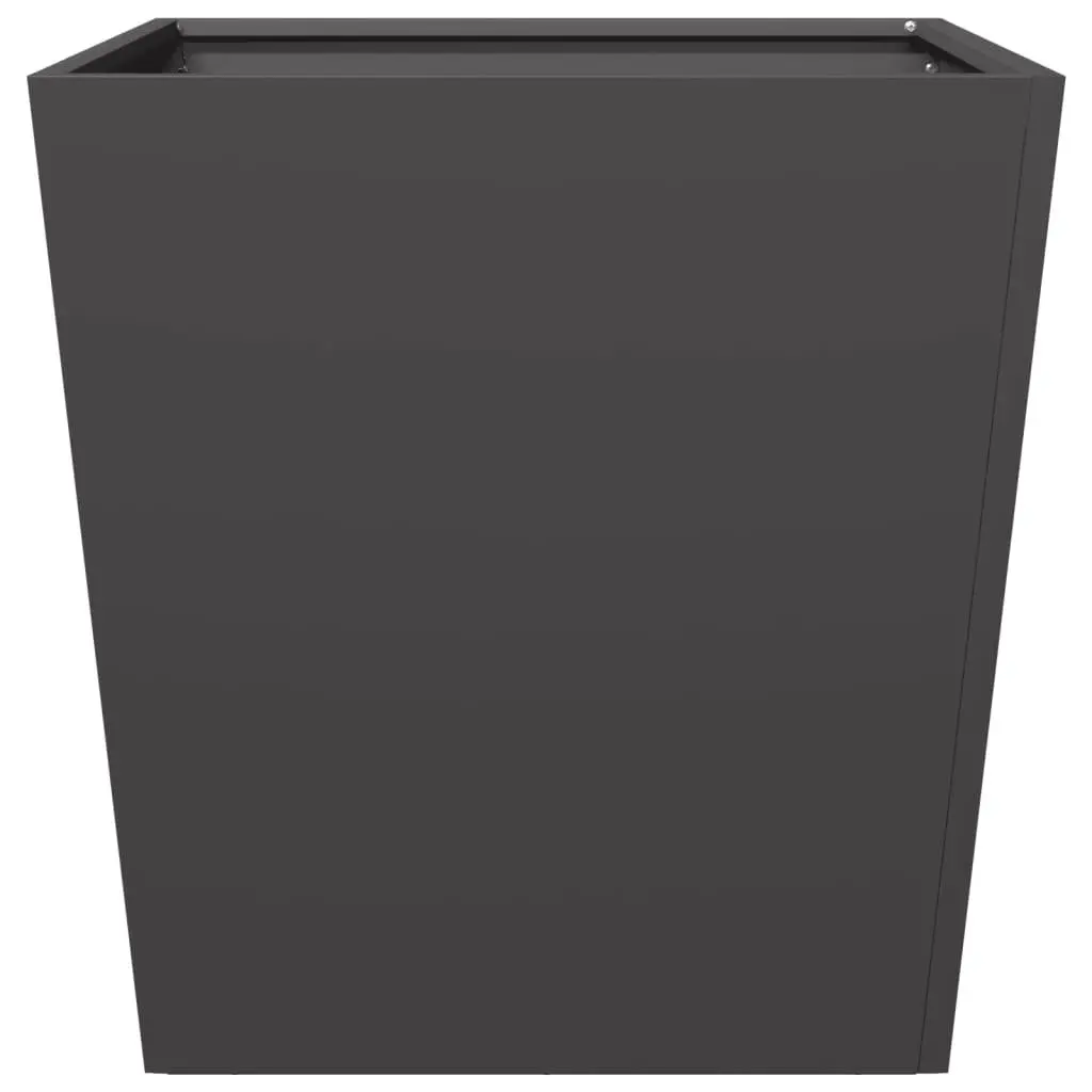 Garden Planter 50x50x50cm Black Steel Durable Outdoor Pot for Flowers Vegetables Herbs