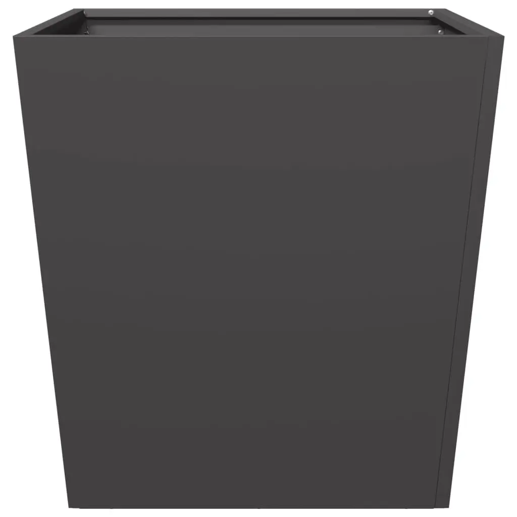 Garden Planter 50x50x50cm Black Steel Durable Outdoor Pot for Flowers Vegetables Herbs