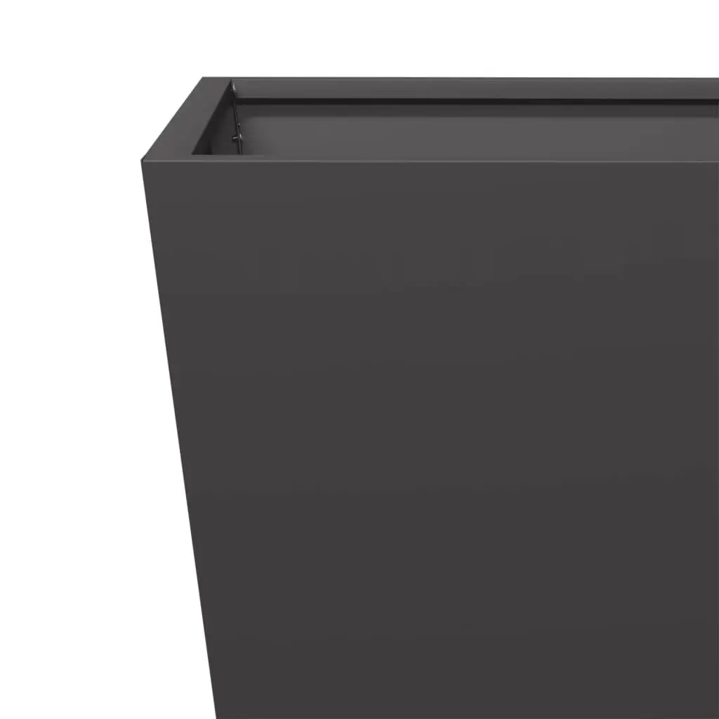 Garden Planter 50x50x50cm Black Steel Durable Outdoor Pot for Flowers Vegetables Herbs