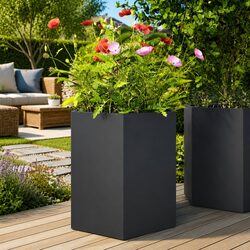 Outdoor Anthracite Hexagon Planters 2 pcs for Your Garden