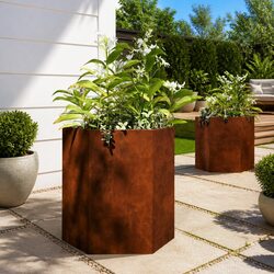Outdoor Hexagon Planters 2 pcs for a Vibrant Garden Space