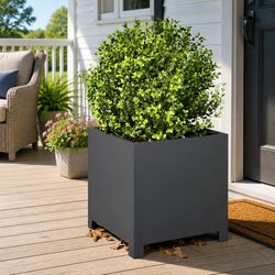 Enhance Your Space with 2pcs Anthracite Garden Planters