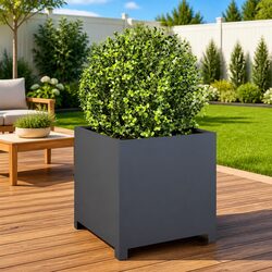 Outdoor Anthracite Planter Box 50x50x50cm in Steel