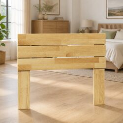 Headboard 90 cm Solid Wood Brown Bedroom Furniture Back Support Stable Legs