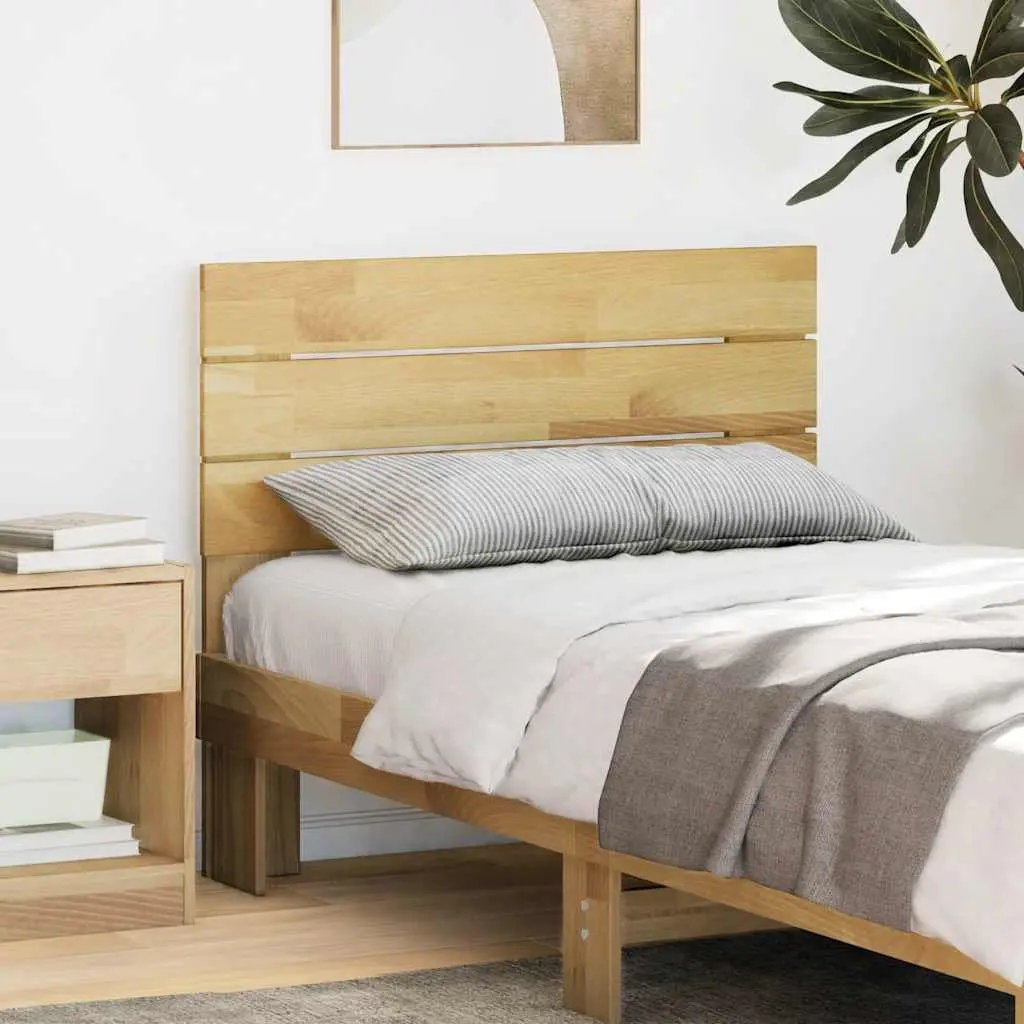 90cm Solid Oak Wood Headboard Brown Bed Frame Support for Bedroom