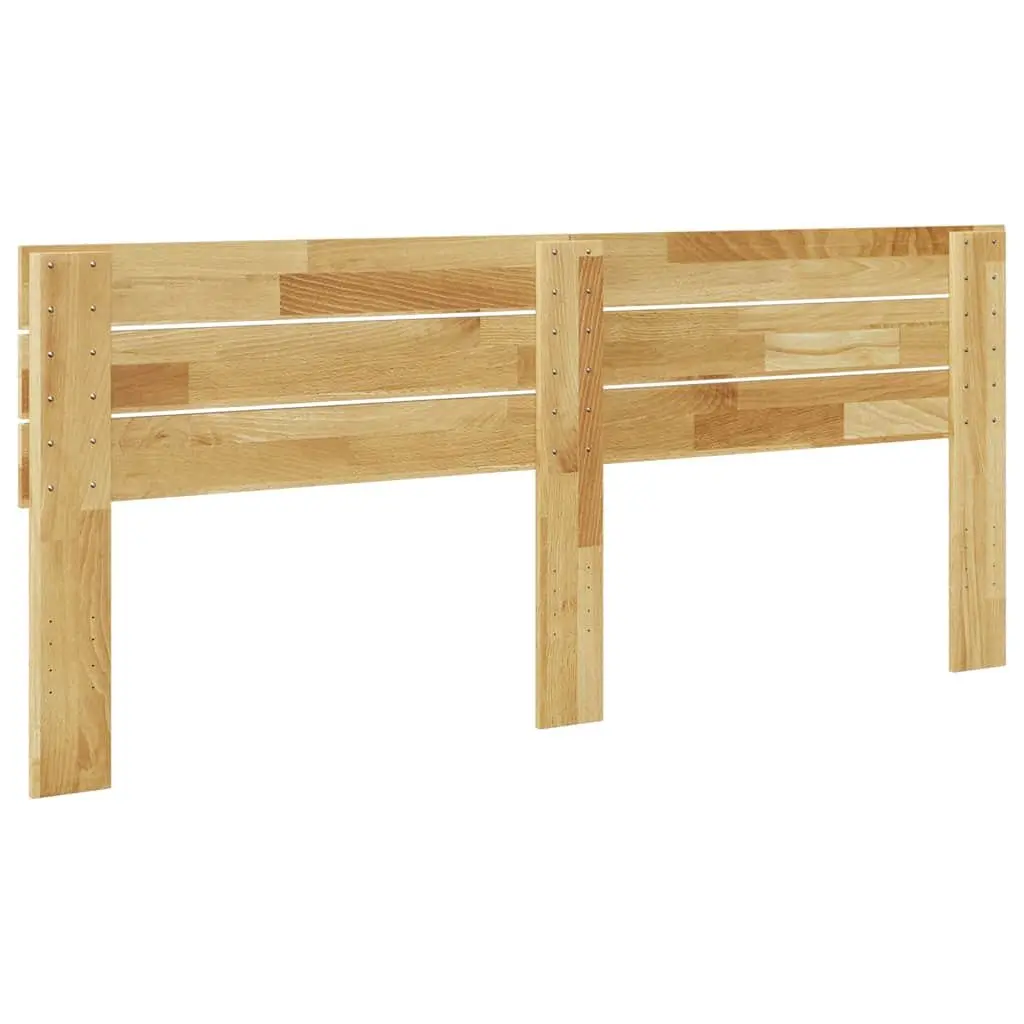 Headboard 180 cm Solid Oak Wood Brown Bedroom Furniture Back Support