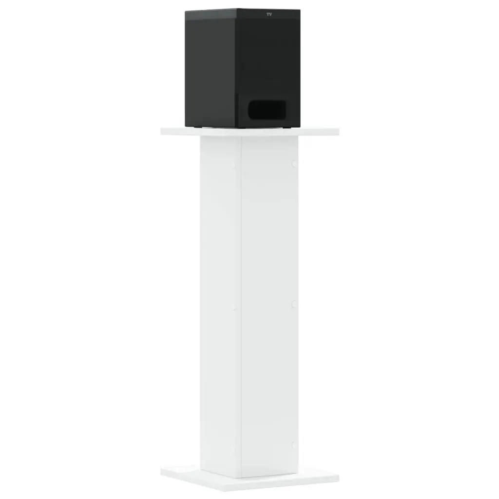 Speaker Stands 2 pcs White 30x30x80 cm Engineered Wood Audio Accessories