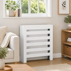 Enhance Your Living Room with This White Radiator Cover