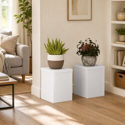 Enhance Your Space with White Plant Stands, 2 pcs