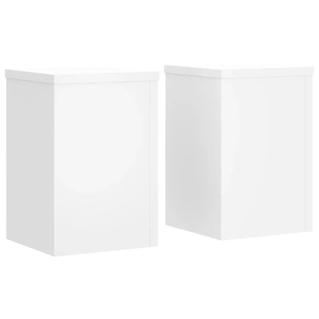 Plant Stands 2 pcs White 25x25x35 cm Engineered Wood Flower Pot Display