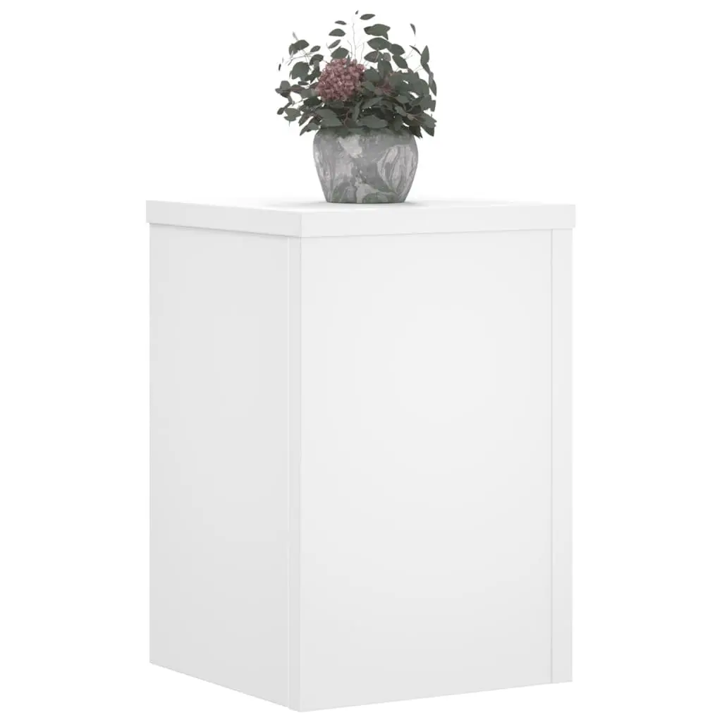 Plant Stands 2 pcs White 25x25x35 cm Engineered Wood Flower Pot Display