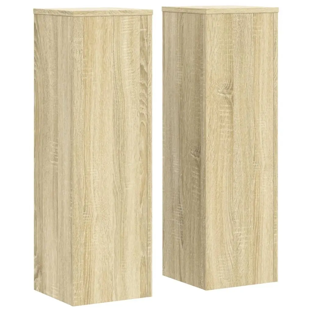 Plant Stands 25x25x80 cm 2 pcs Sonoma Oak Engineered Wood Flower Pot Display