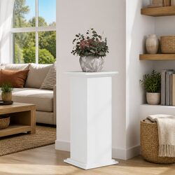 Elegant White Plant Display Stand 33x33x80 cm