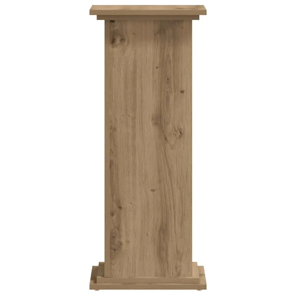 Indoor Plant Stand Brown Engineered Wood 33x33cm Tall 80cm Display for Flower Pots