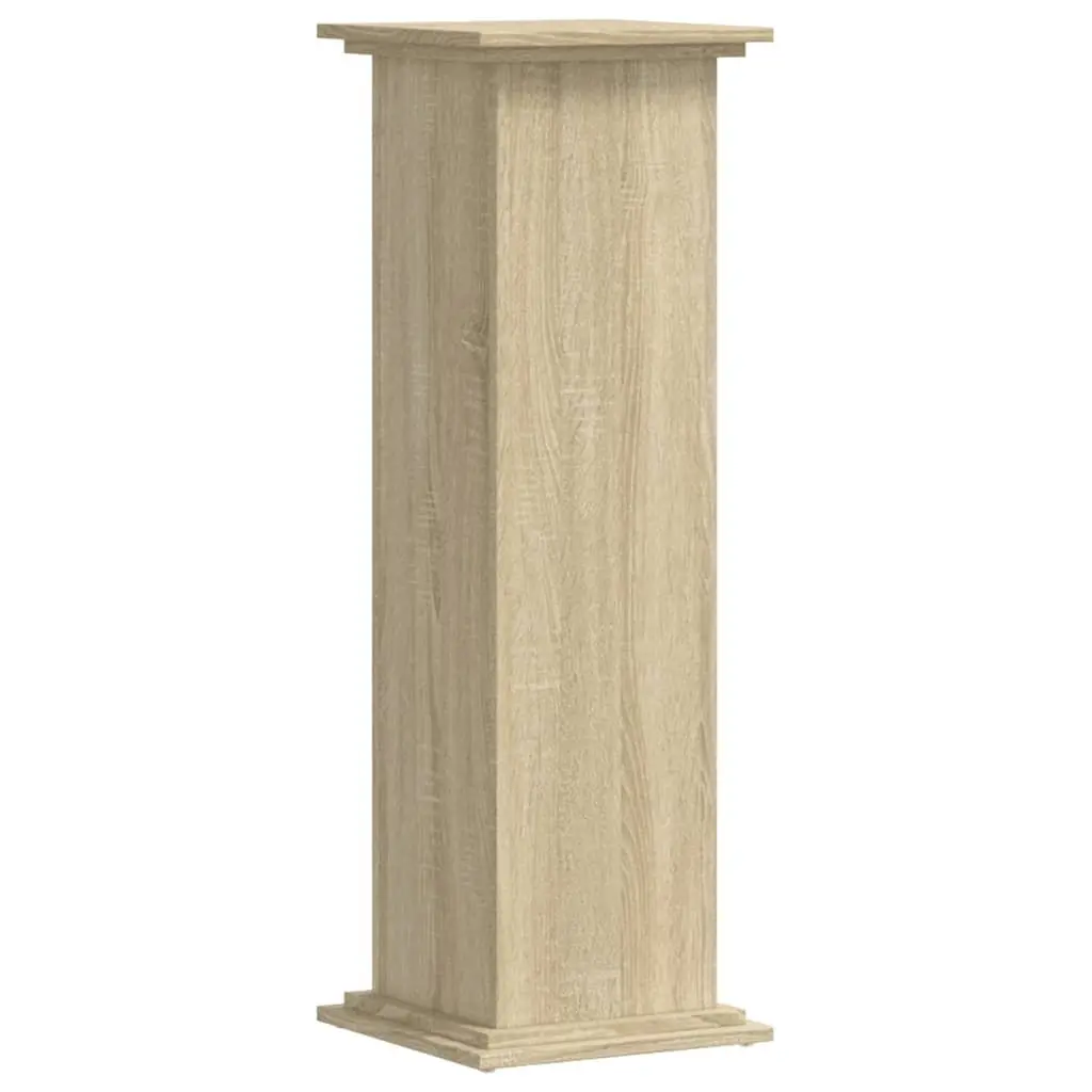 Plant Stand 33x33x100 cm Engineered Wood Brown Stable Top Surface