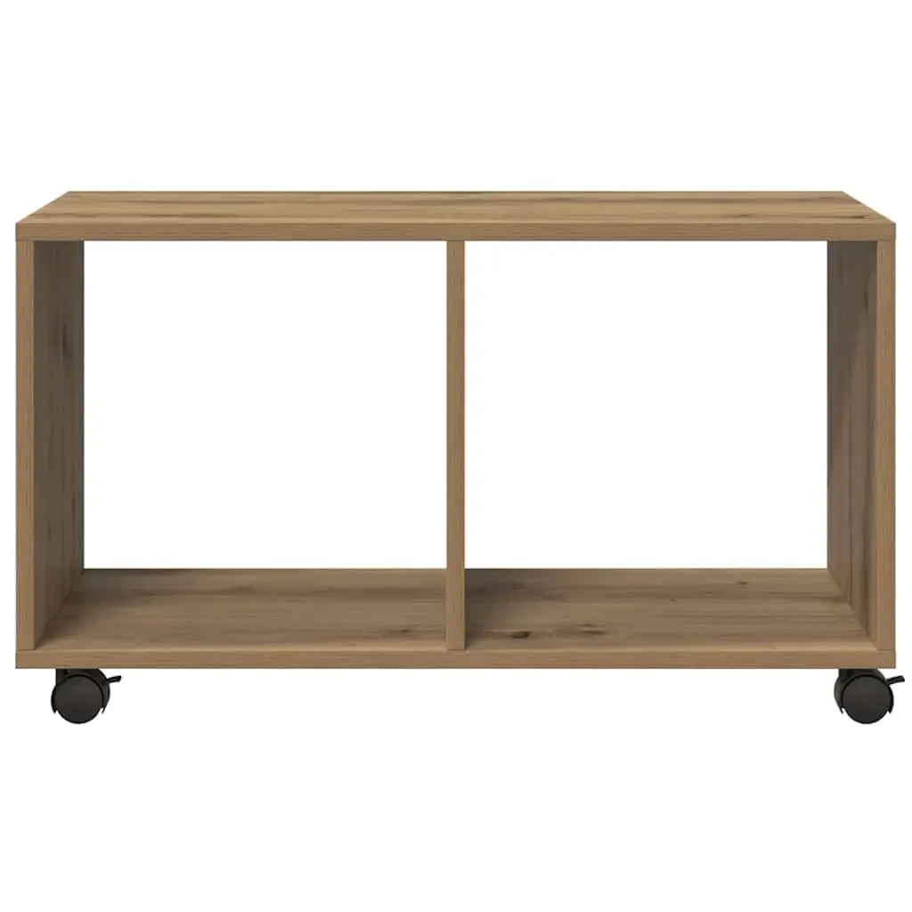 Rolling Cabinet Engineered Wood Storage Unit Brown with Swivel Wheels for Easy Mobility
