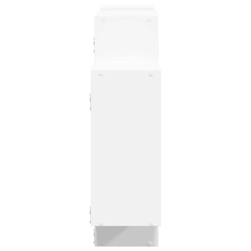 Wall Shelf 159x18x65 cm White Floating Display Storage Organiser Engineered Wood