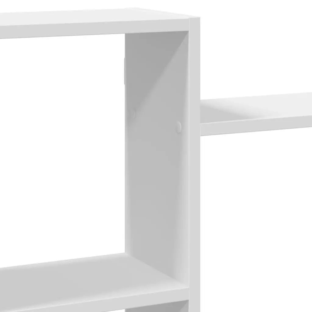Wall Shelf 159x18x65 cm White Floating Display Storage Organiser Engineered Wood