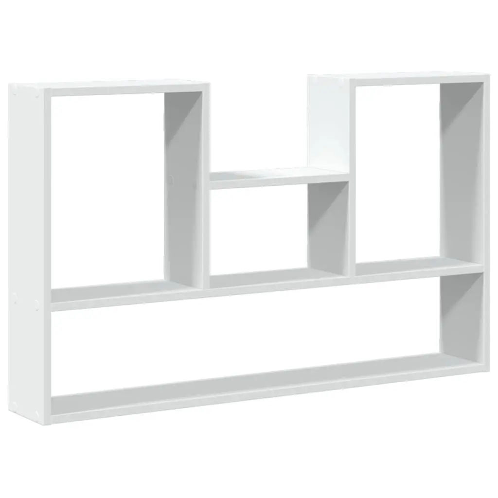 Wall Shelf 99x15x60cm White Floating Storage Display Organizer Engineered Wood