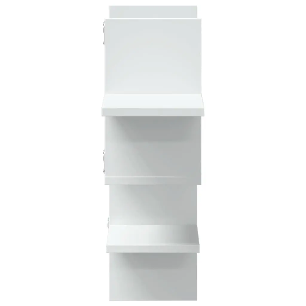 Wall Shelf White Floating Storage Display Shelving Unit Engineered Wood