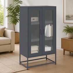 Elegant Anthracite Highboard Cabinet for Your Home