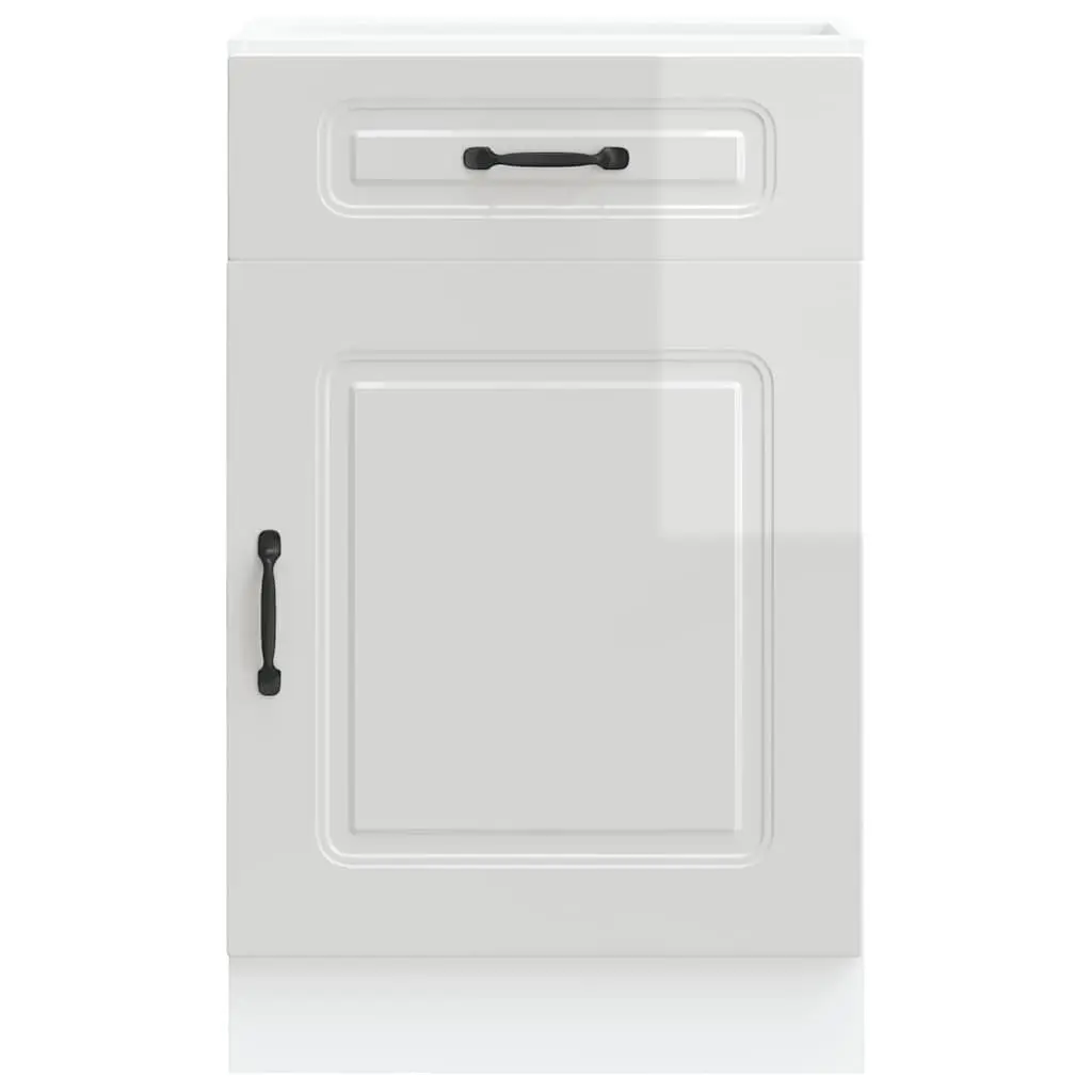 High Gloss White Kitchen Storage Cupboard Engineered Wood Base Cabinet