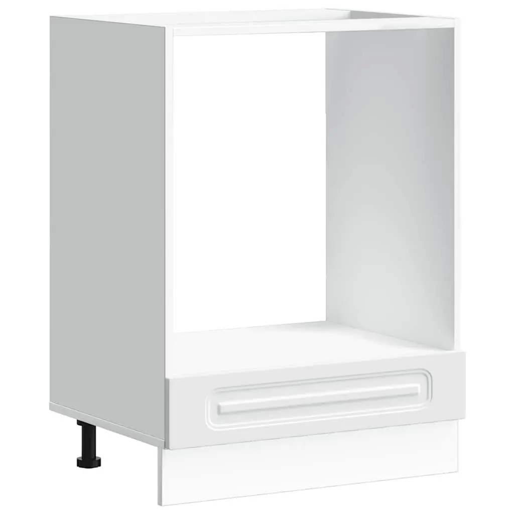 Kitchen Cabinet White Engineered Wood Storage Unit Adjustable Feet