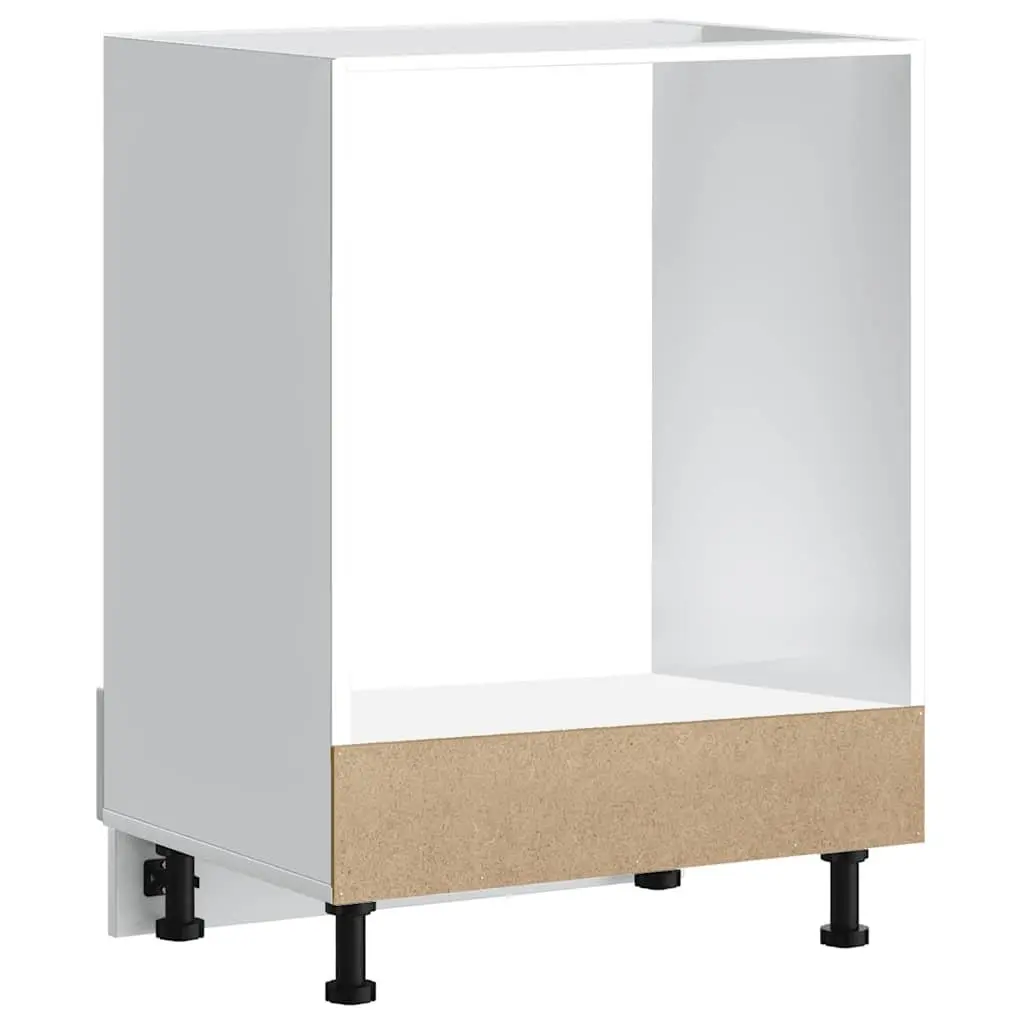 Kitchen Cabinet White Engineered Wood Storage Unit Adjustable Feet