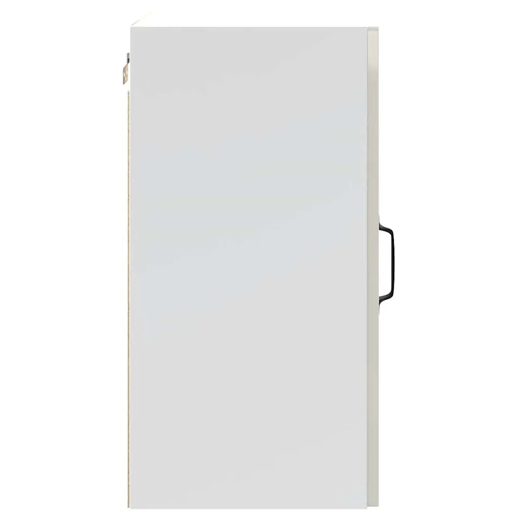 Engineered Wood Kitchen Storage Cabinet High Gloss White Space Saving Wall Unit