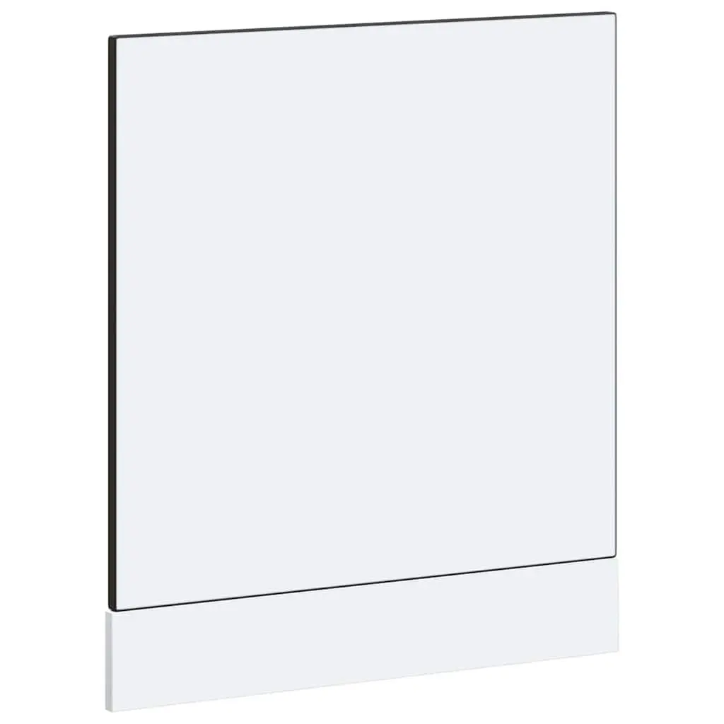 Dishwasher Panel Black 60x1.5x57cm Engineered Wood Protective Front Cover
