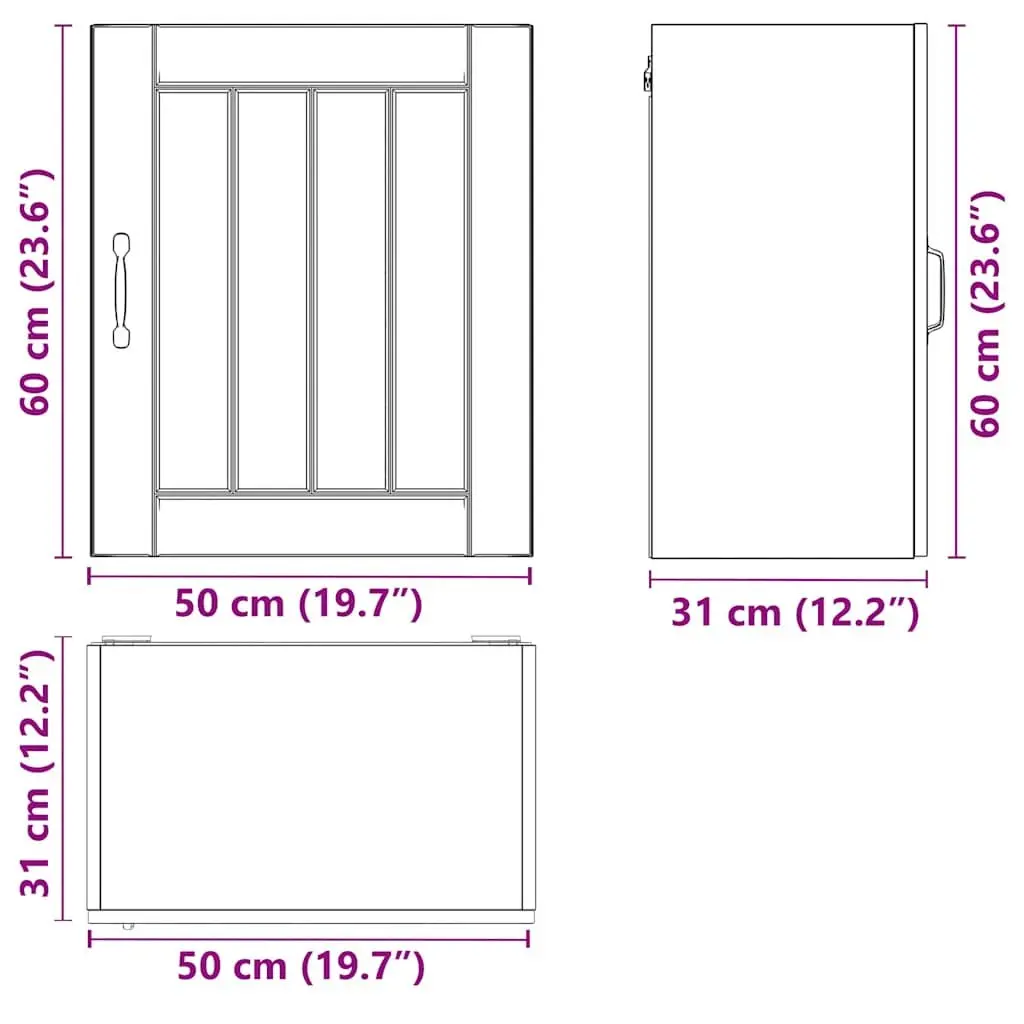 Kitchen Wall Cabinet White High Gloss Engineered Wood Glass Door Wall-Mounted Storage
