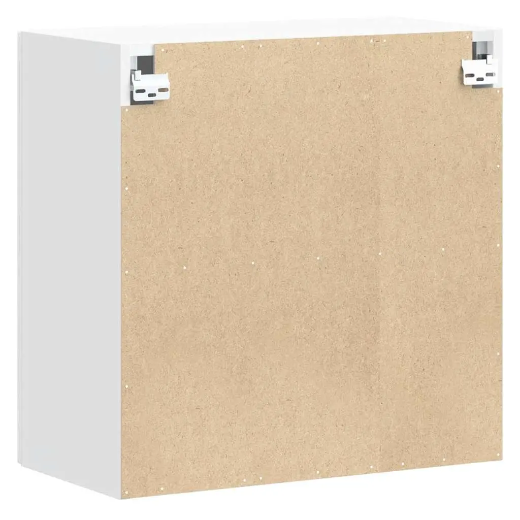 Wall-Mounted Kitchen Cabinet in White with Glass Door