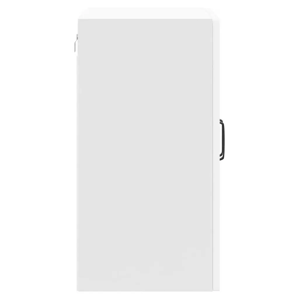 Wall-Mounted Kitchen Cabinet in White with Glass Door