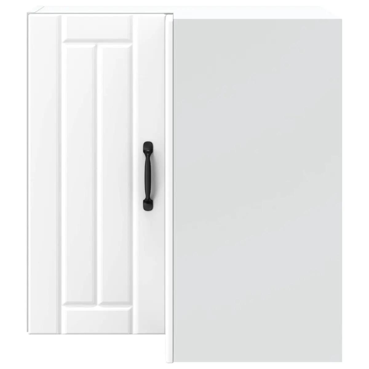 White Corner Wall Cabinet Engineered Wood Kitchen Storage Unit with Door