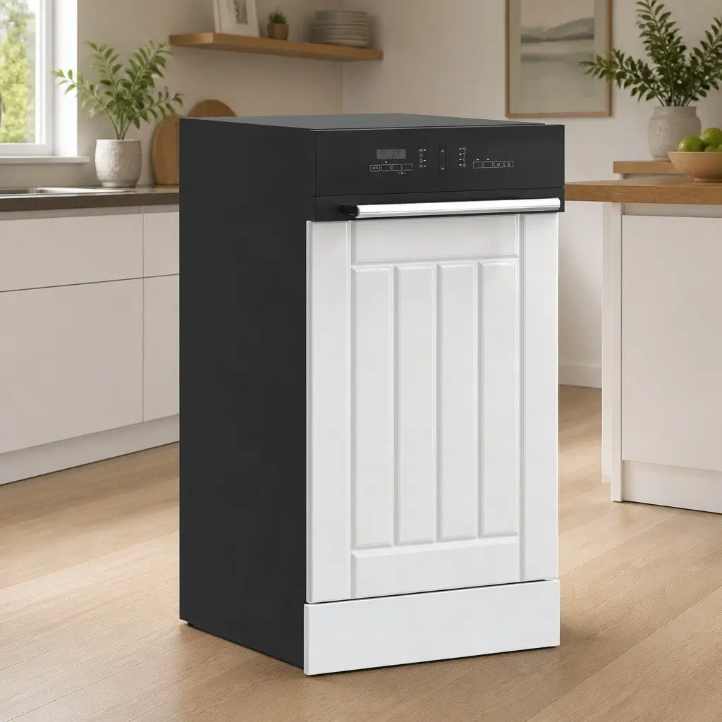 High Gloss White Dishwasher Front Panel Engineered Wood Kitchen Cabinet Cover