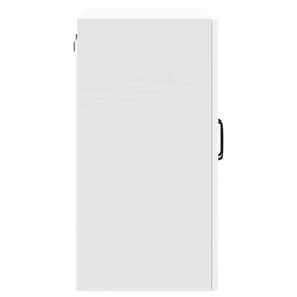 Kitchen Wall Cabinet White Engineered Wood Glass Door Wall-Mounted Storage