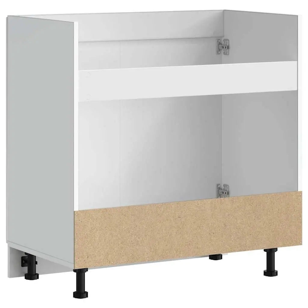 Sink Base Cabinet White Engineered Wood Adjustable Feet Ample Storage