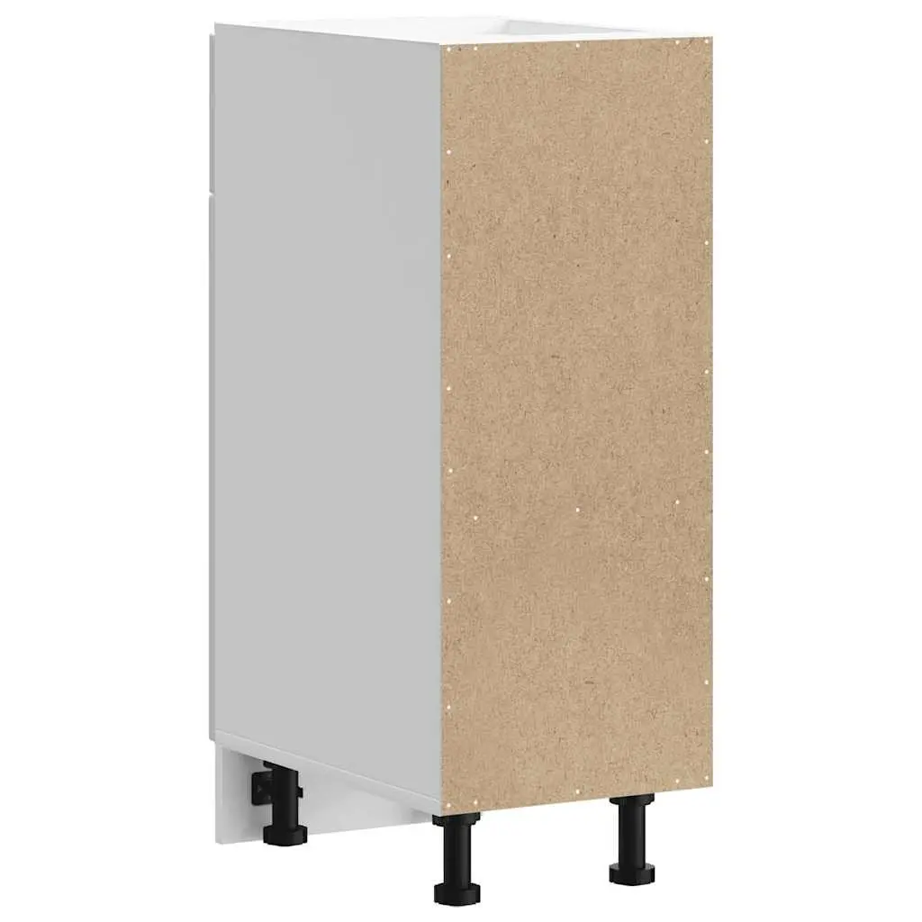 Kitchen Storage Cupboard White Engineered Wood Base Cabinet with Adjustable Feet