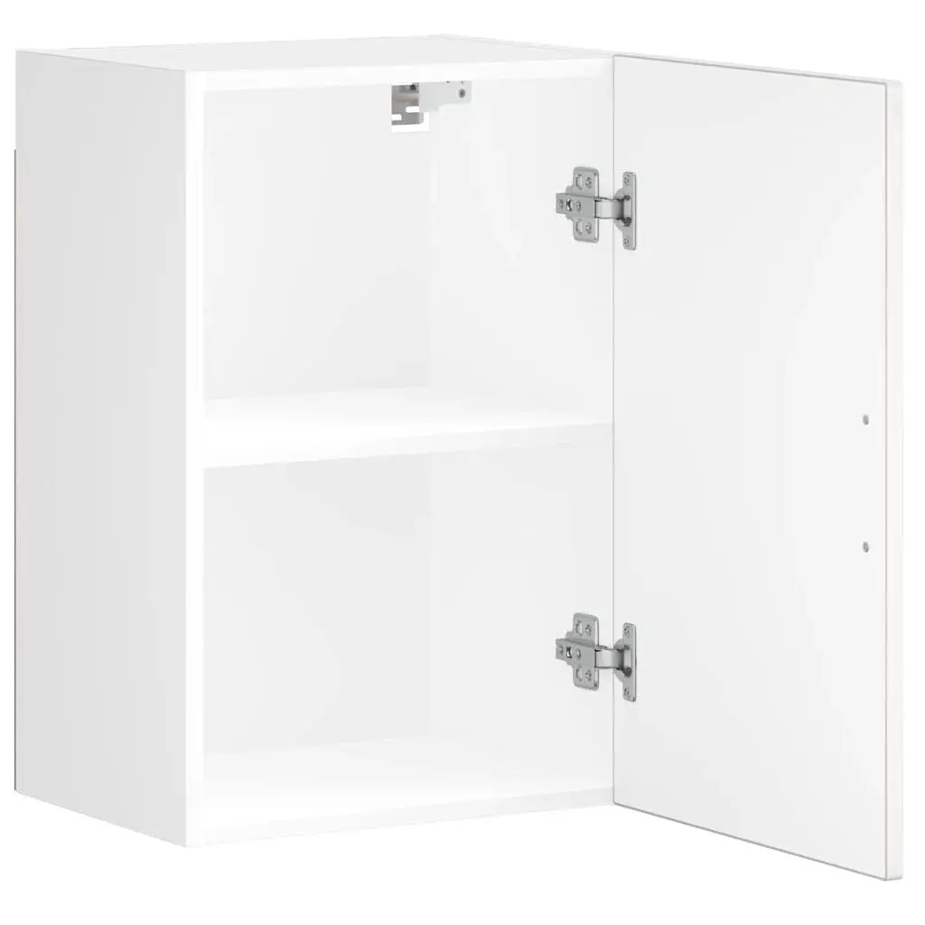 Wall Mounted Kitchen Cabinet Storage Organiser White Engineered Wood