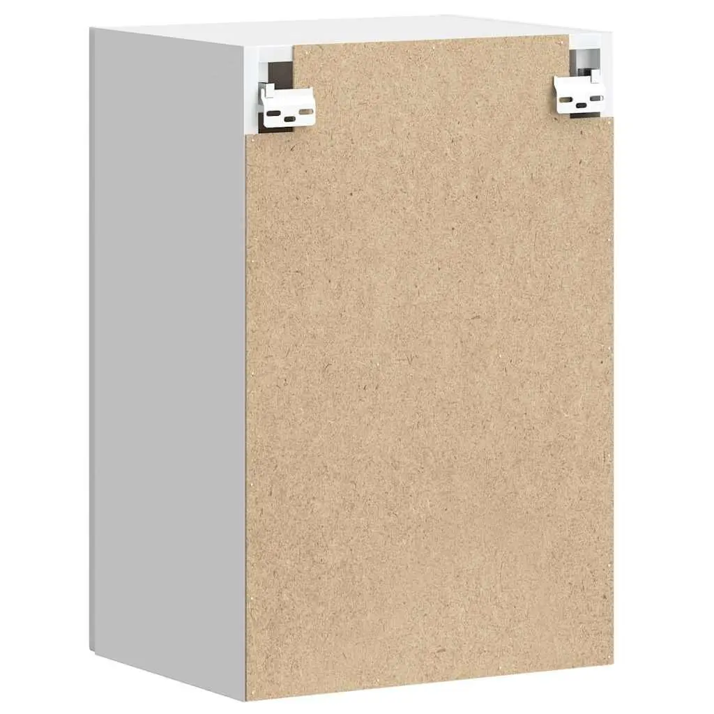Wall Mounted Kitchen Cabinet Storage Organiser White Engineered Wood