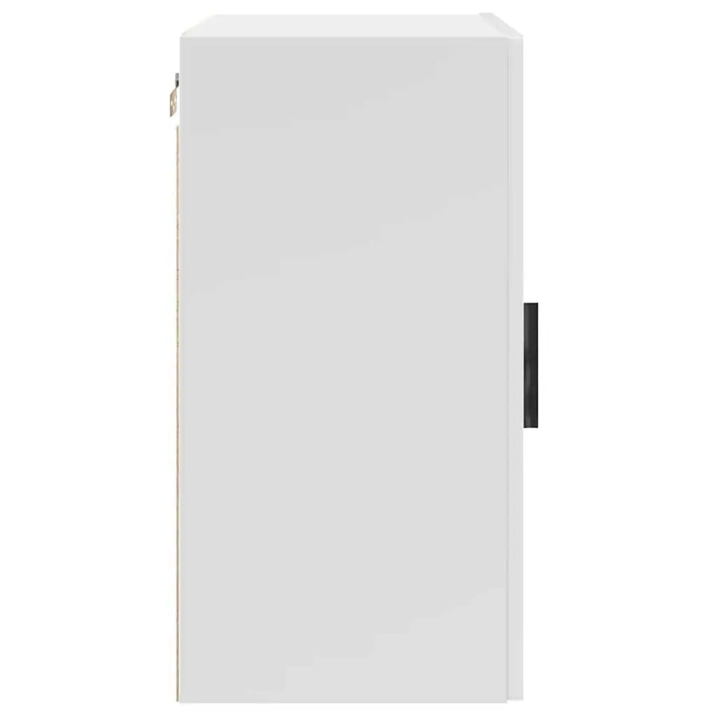 Wall Mounted Kitchen Cabinet Storage Organiser White Engineered Wood