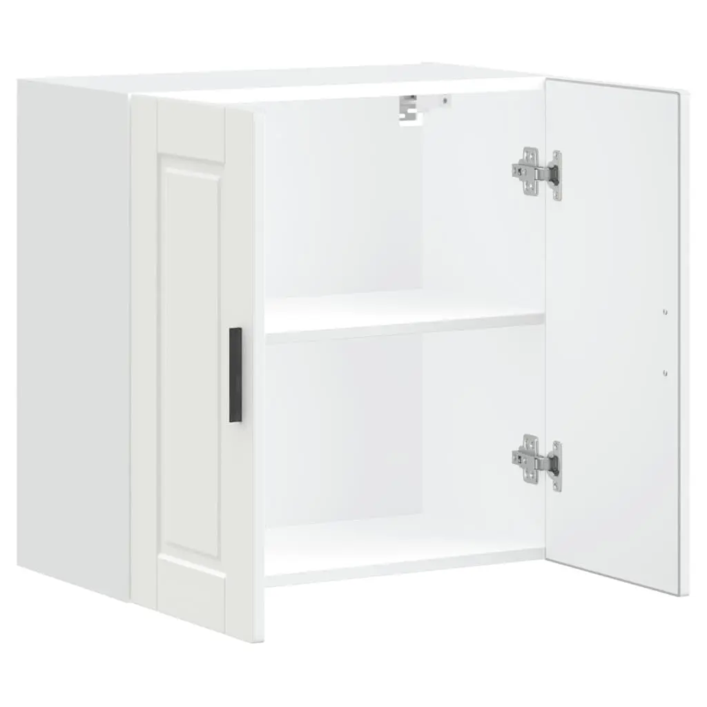 Wall-Mounted Kitchen Cabinet White Engineered Wood Storage Cupboard Unit