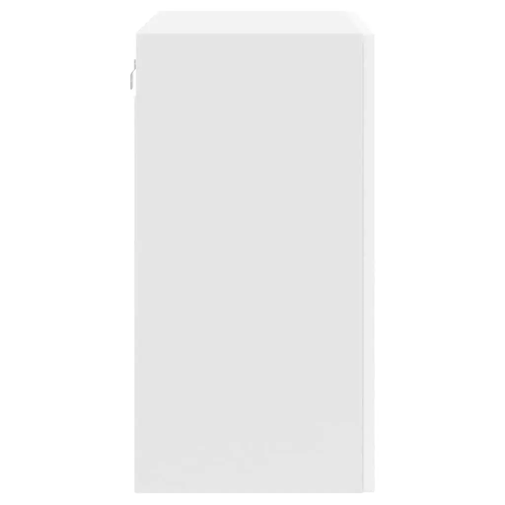 Kitchen Wall Cabinet White Engineered Wood Storage Cupboard Organiser Shelving
