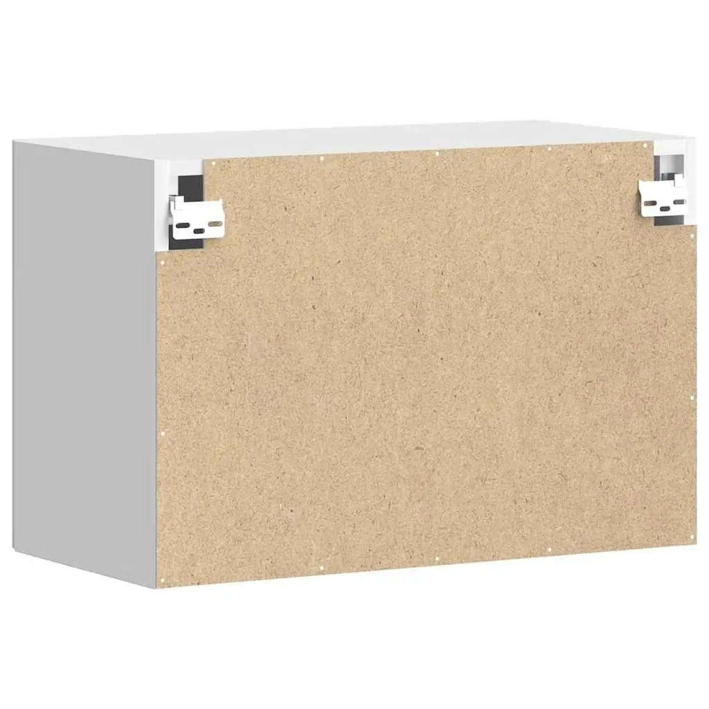Kitchen Wall Cabinet White Engineered Wood Storage Organizer Wall-Mounted