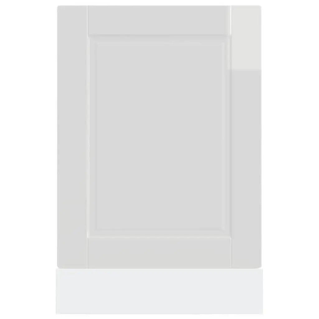 Dishwasher Panel 45 x 1.5 x 57 cm White High Gloss Engineered Wood Front Cover