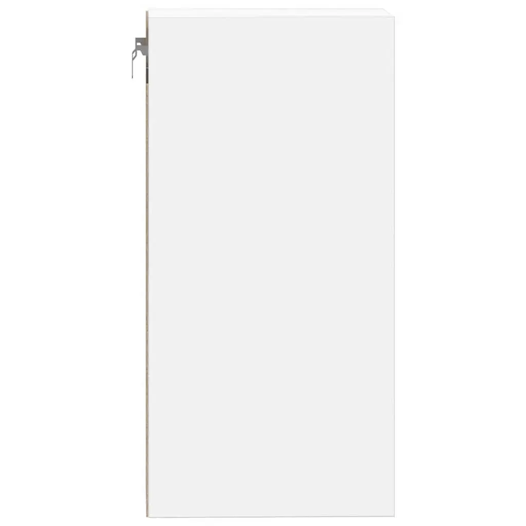 White Hanging Wall-Mounted Kitchen Cabinet Storage Engineered Wood 20x29.5x60cm
