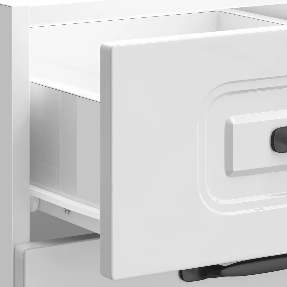 Kitchen Base Cabinet High Gloss White Storage Cupboard Engineered Wood