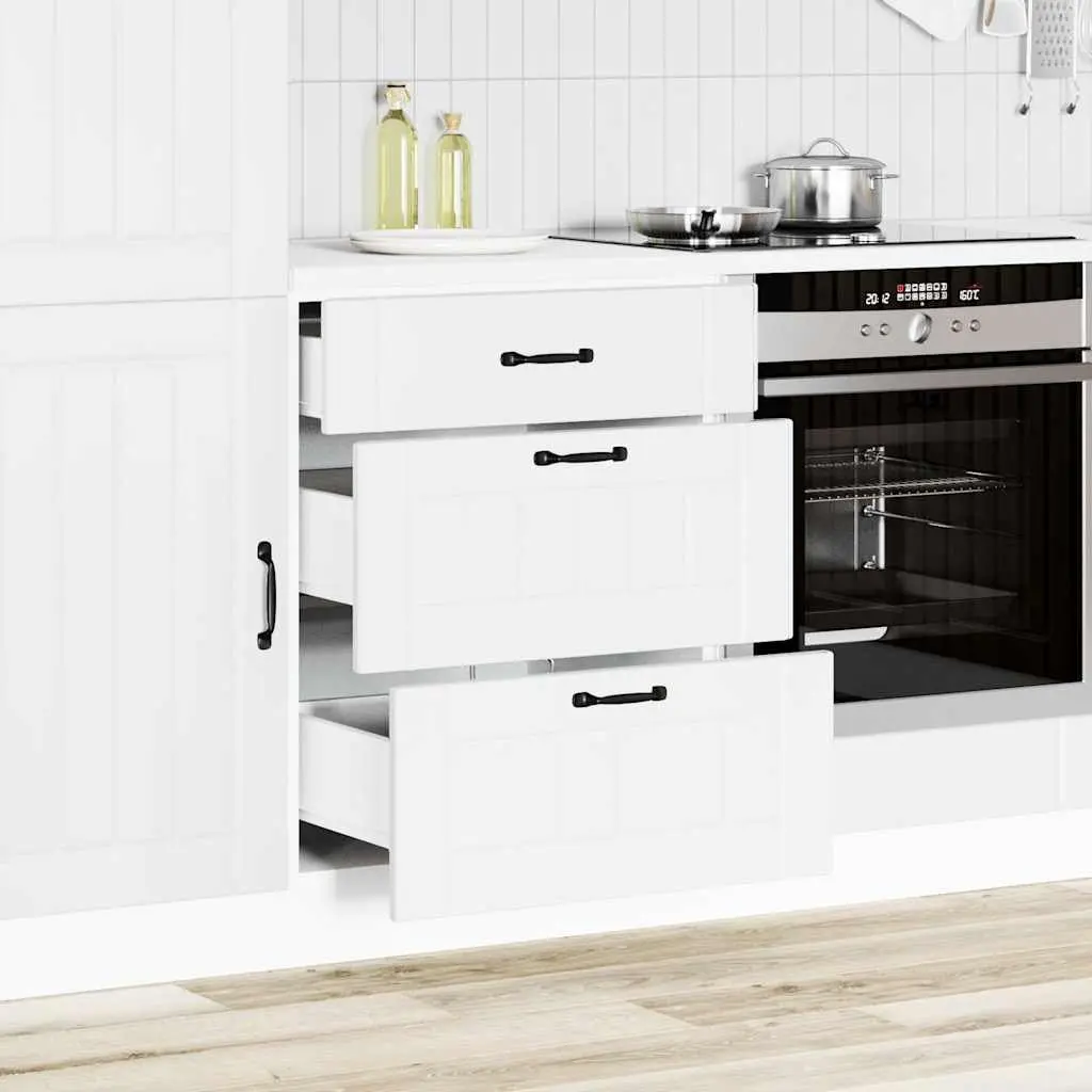 Adjustable Feet White Engineered Wood Kitchen Storage Cabinet Base Unit