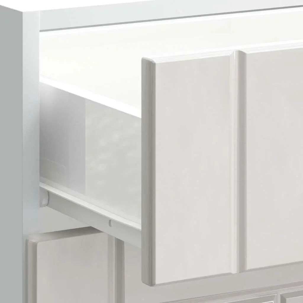 White Storage Cupboard Kitchen Base Cabinet Engineered Wood with Adjustable Feet