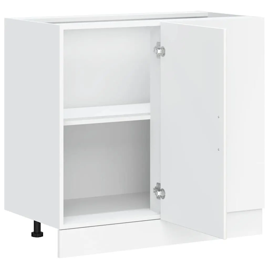 Kitchen Base Cabinet White Engineered Wood Storage Cupboard Sink Unit